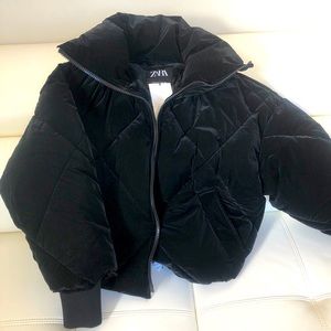 Zara Black Puffer Jacket